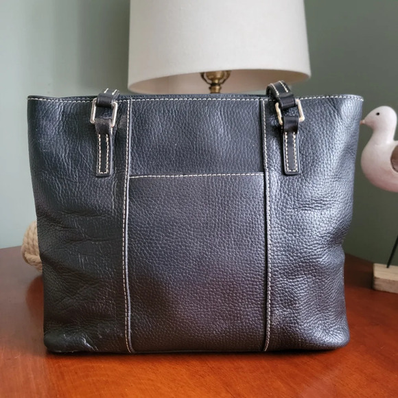 Dooney & Bourke Lexington Small Pebble Grain Leather Shopper in Black - Picture 3 of 16